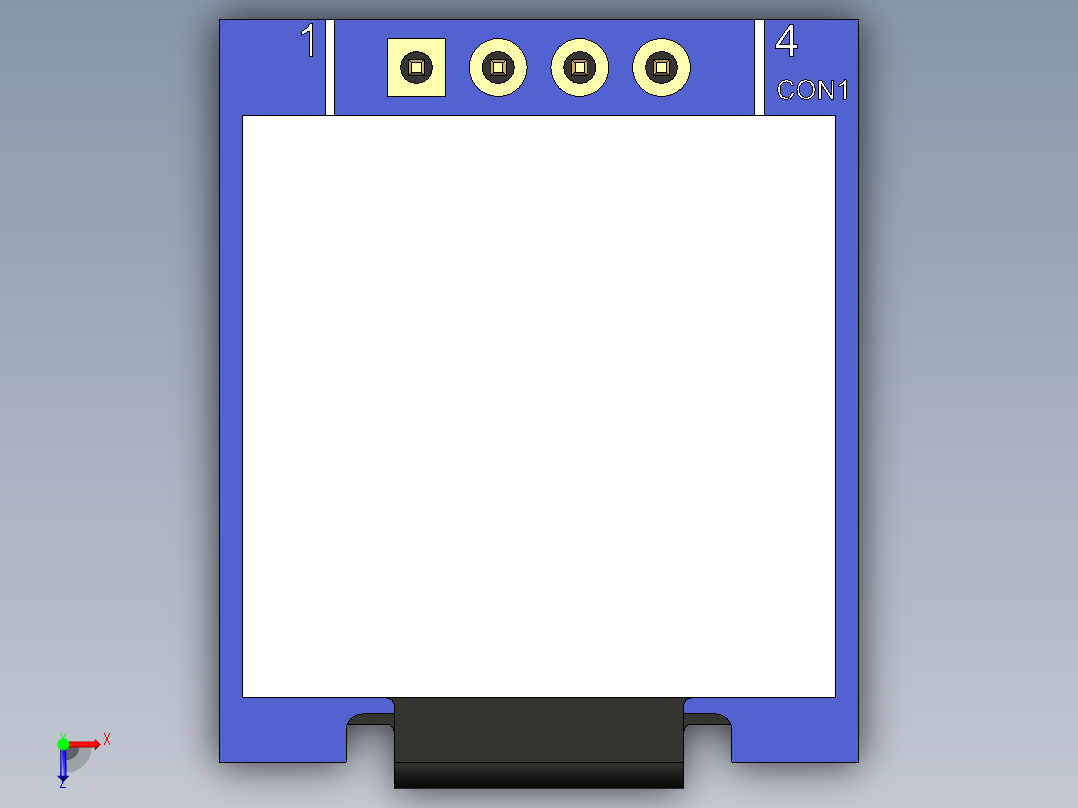 OLED-64x48显示屏模块MDOB064048AV-WI-11俯视图