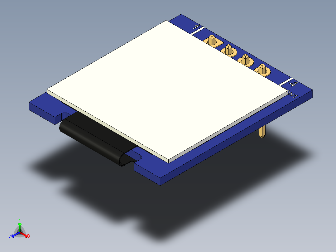 OLED-64x48显示屏模块MDOB064048AV-WI-11正等轴测图