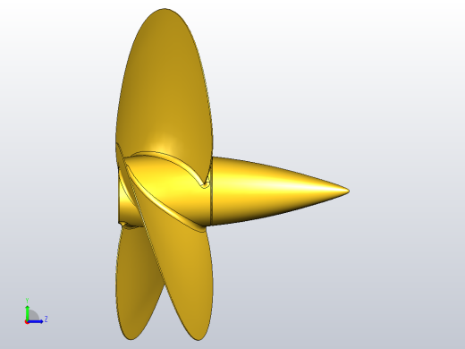 船用螺旋桨左视缩略图
