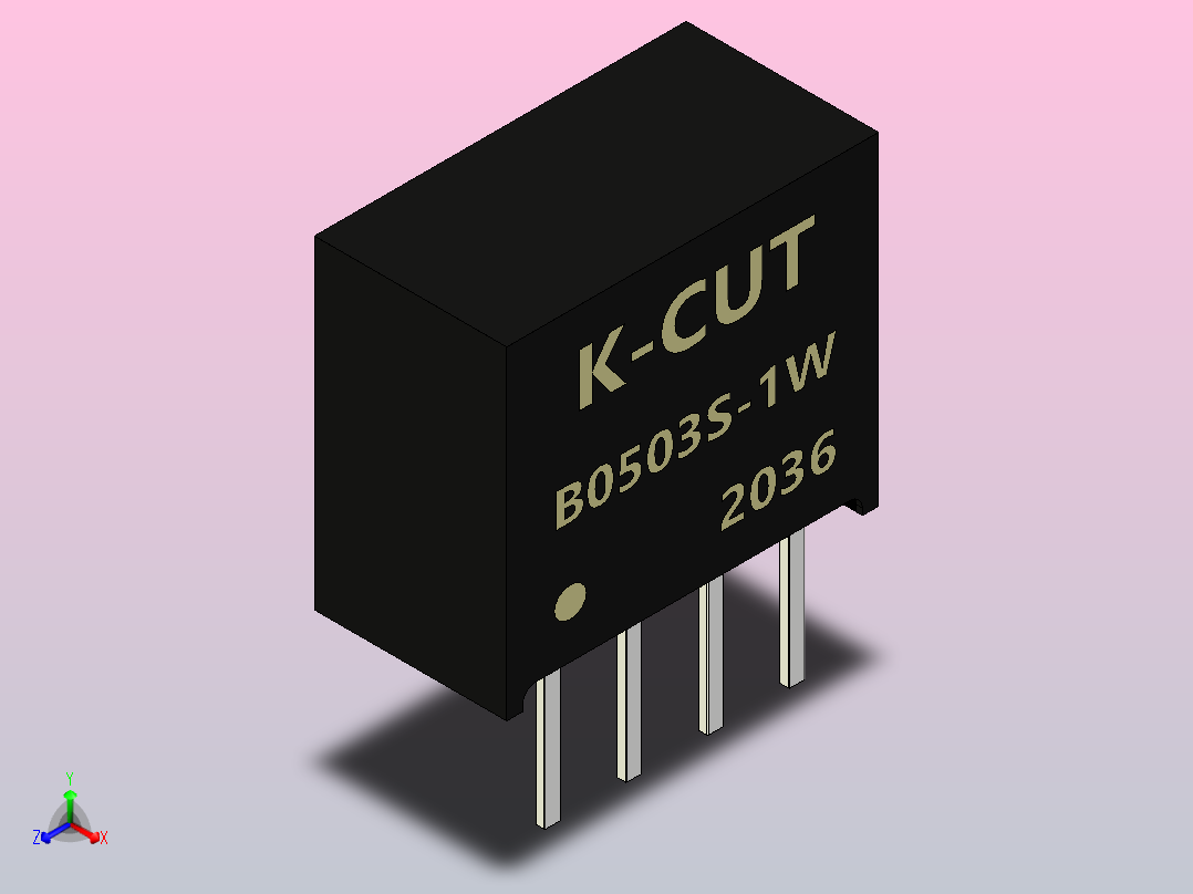 DC DC隔离电源模块B0503S-1W功率模块转换器主视图