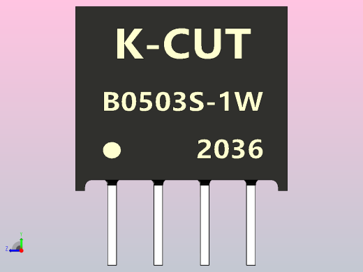 DC DC隔离电源模块B0503S-1W功率模块转换器右视缩略图