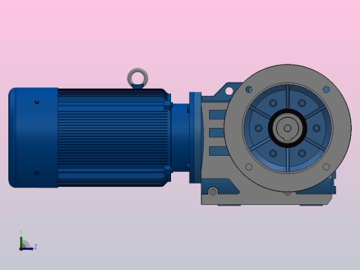 KAF87轴输入的螺旋锥齿轮减速机KAF87-YV7.5-4P-56.64-M1-0°-A左视缩略图