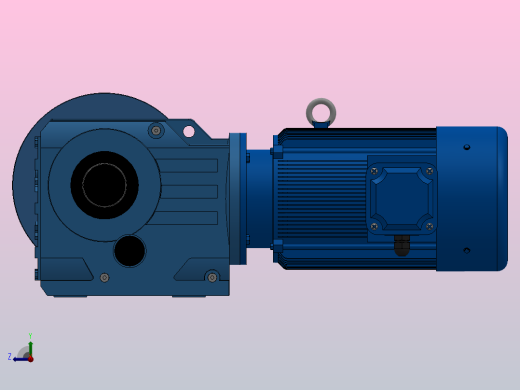 KAF87轴输入的螺旋锥齿轮减速机KAF87-YV7.5-4P-56.64-M1-0°-A右视缩略图