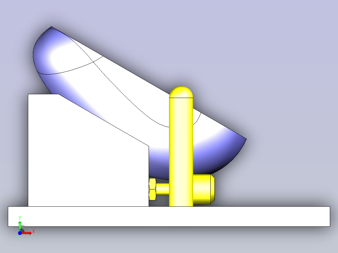 一款工件姿势可调夹具3D图纸前视图