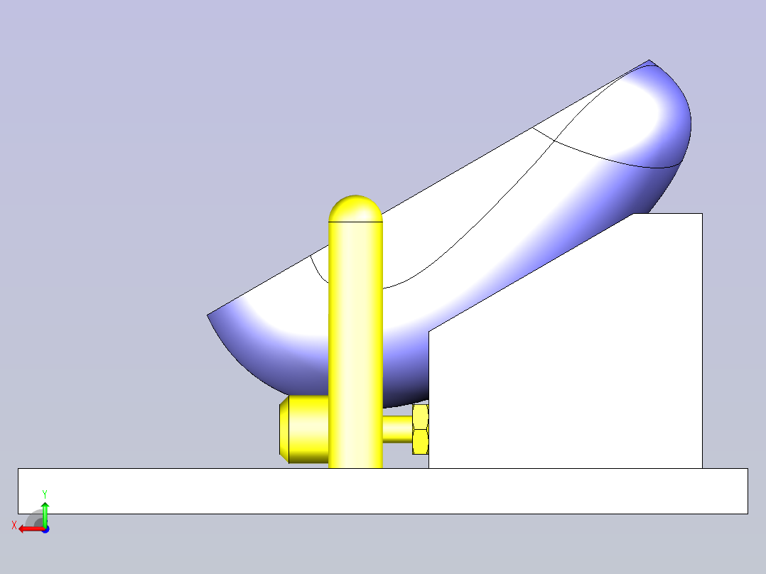 一款工件姿势可调夹具3D图纸后视图