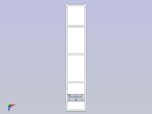 2.4米升降机提升机输送带机3D图纸俯视缩略图