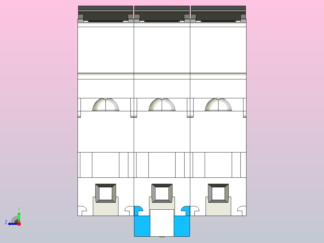 组合式空气开关右视图