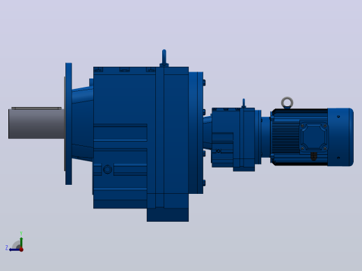 RF147R77法兰轴伸式组合型斜齿轮减速机RF147R77-Y2.2-4P-100-M1-0°-Φ550右视缩略图