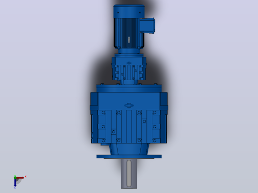 RF147R77法兰轴伸式组合型斜齿轮减速机RF147R77-Y2.2-4P-100-M1-0°-Φ550俯视缩略图