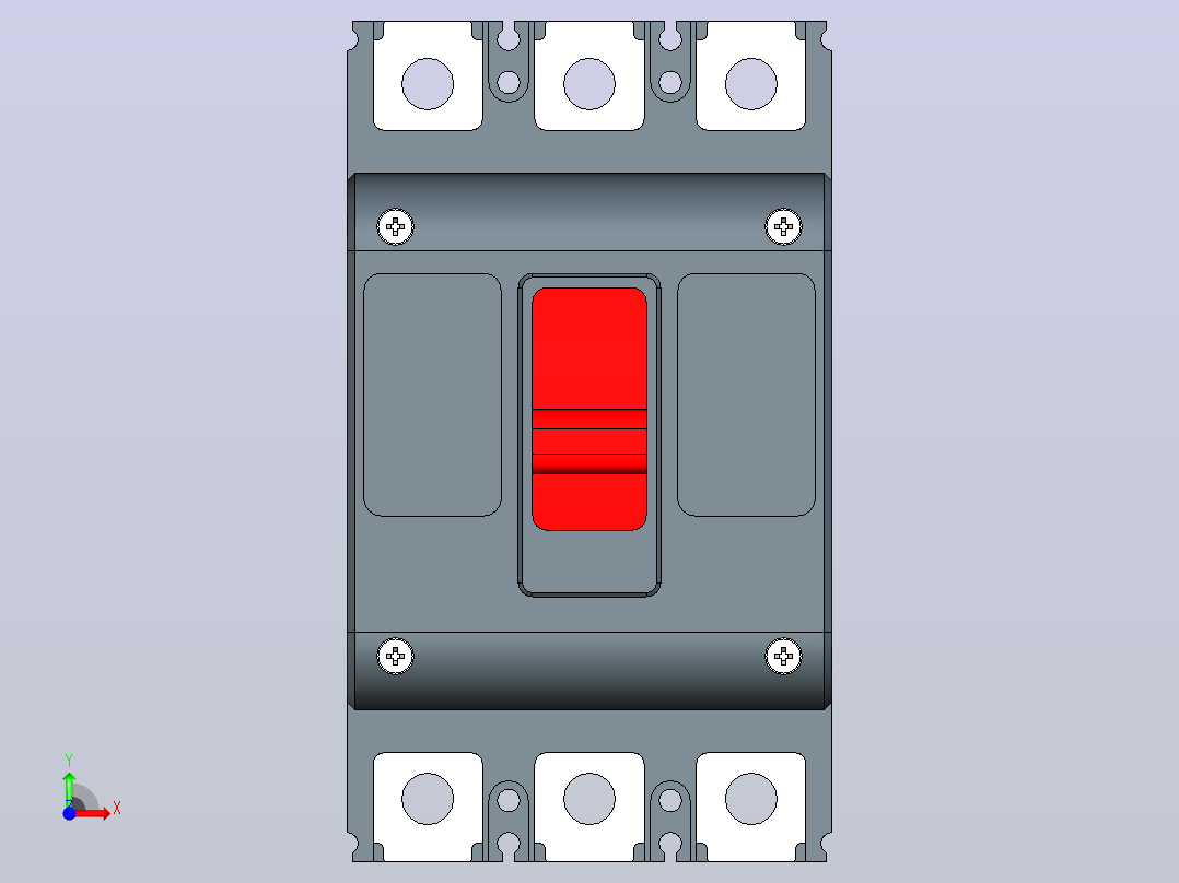 CDM6i塑壳断路器[CDM6i-63L3P]德力西前视图