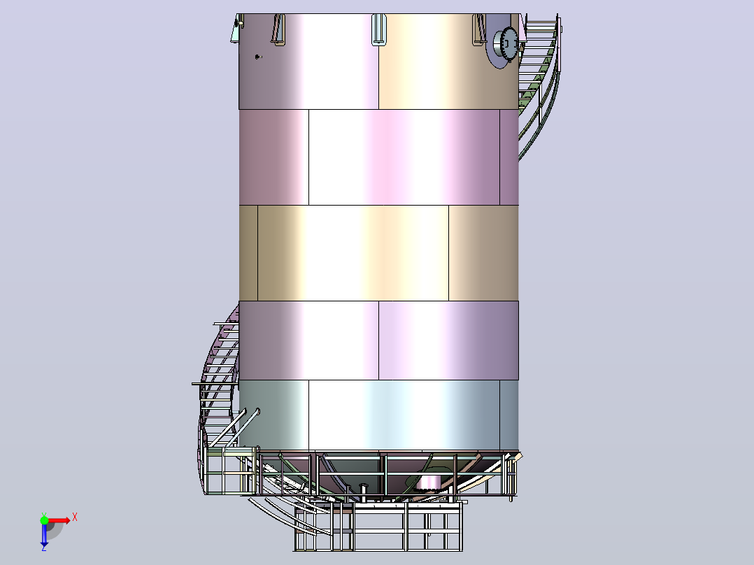 API 650拱顶储罐通常用于储存石油产品、化学品和其他有害物质俯视图