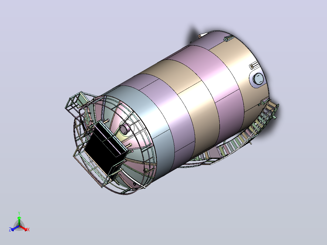API 650拱顶储罐通常用于储存石油产品、化学品和其他有害物质正等轴测图