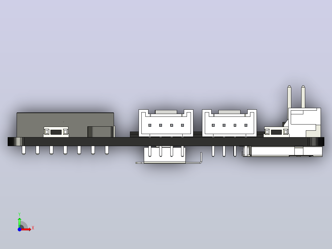 Seeed Studio XIAO的扩展板前视图