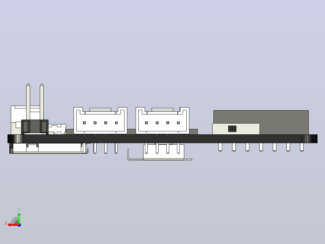 Seeed Studio XIAO的扩展板后视图