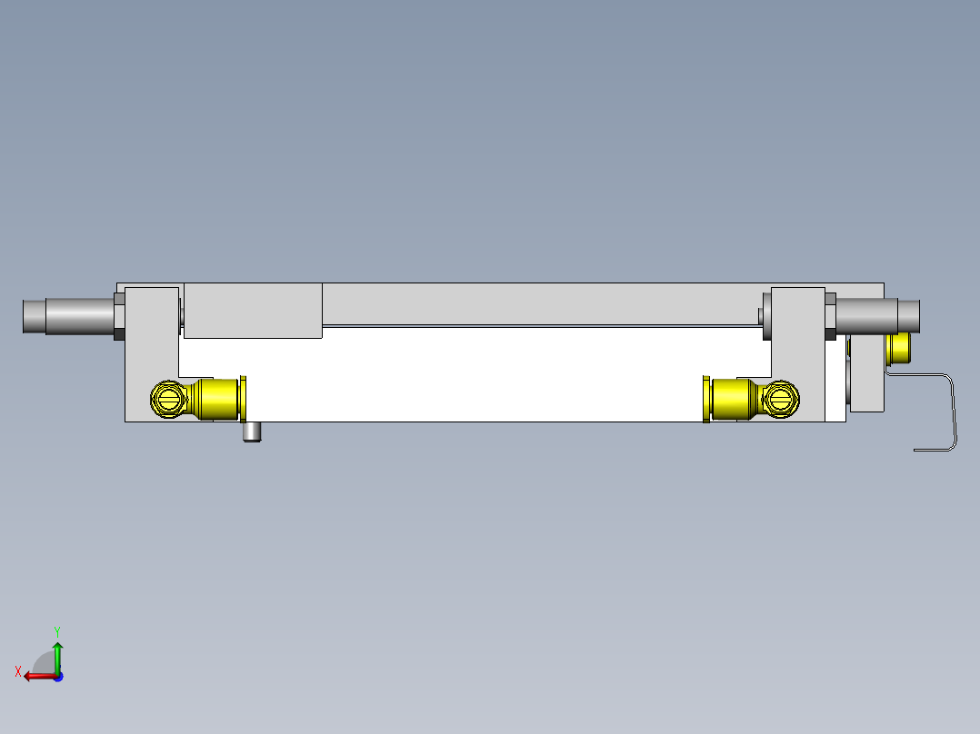 工件压块后视图