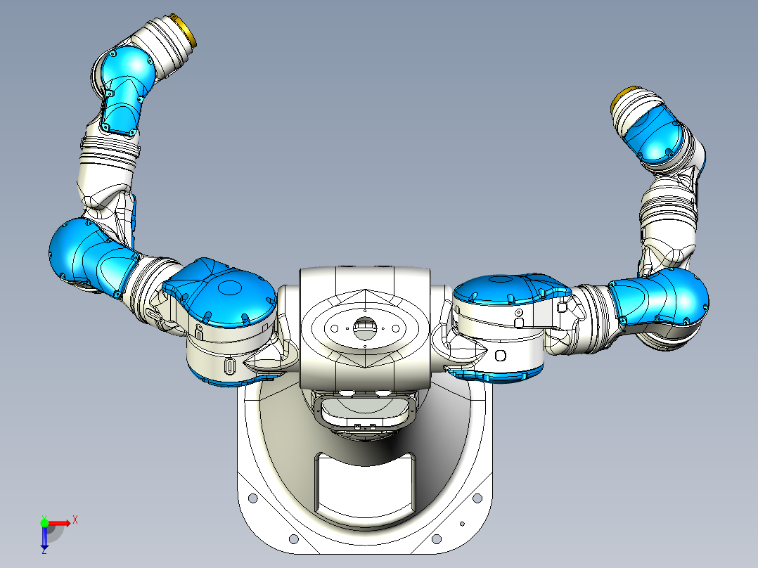 motoman-sda10-robot STP X_T俯视图