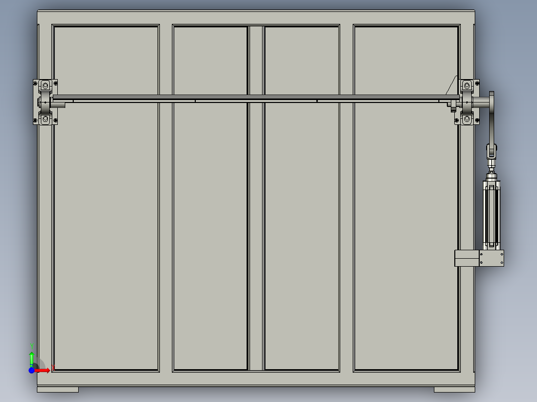 冲压线下料机前视图