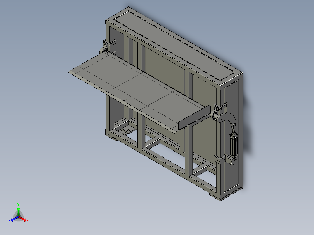 冲压线下料机正等轴测图