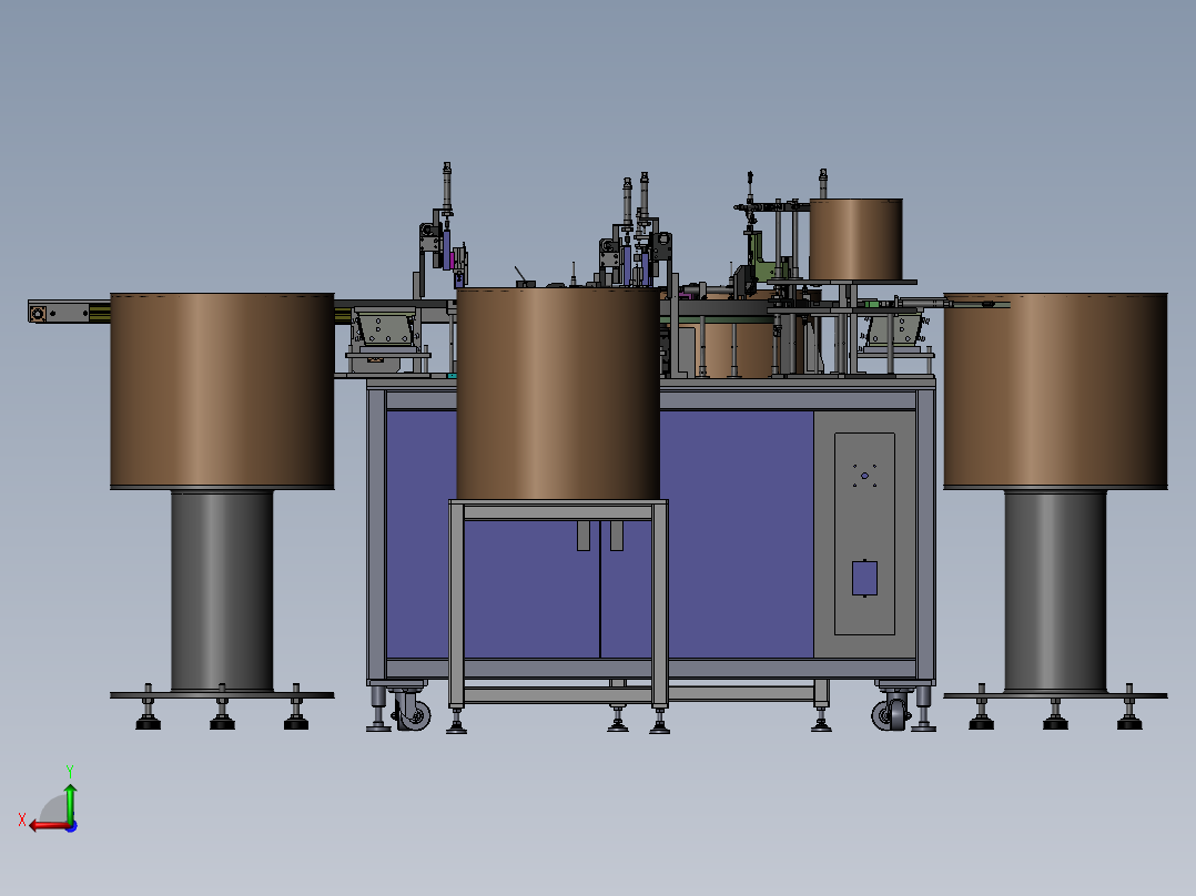 锁闩尾套自动装配机后视图