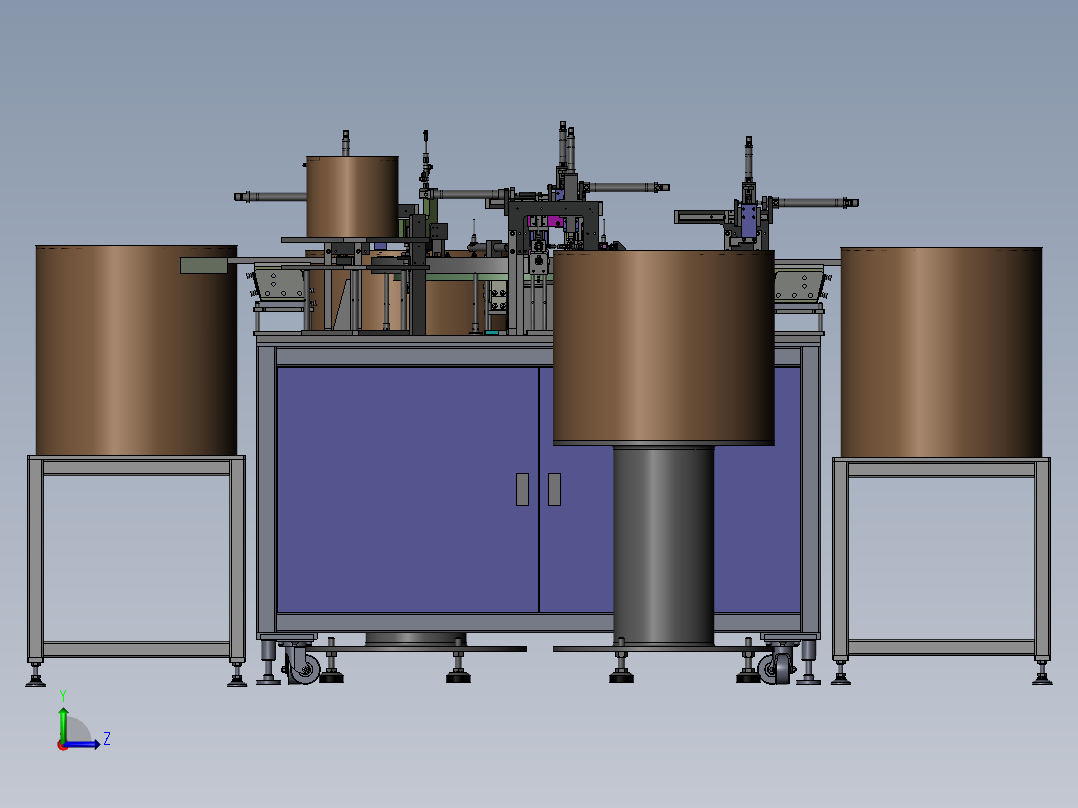 锁闩尾套自动装配机左视图