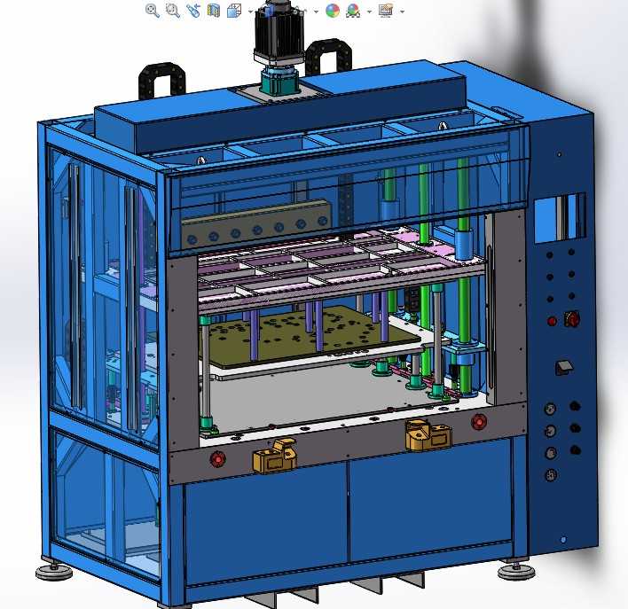 热铆焊接机（双丝杆传动热熔机）3D模型