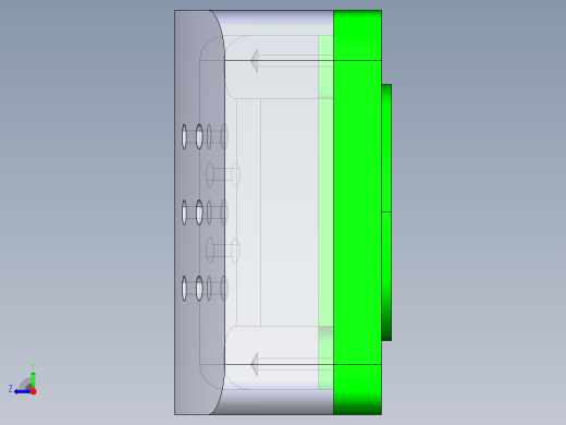 吸附块3D模型右视缩略图