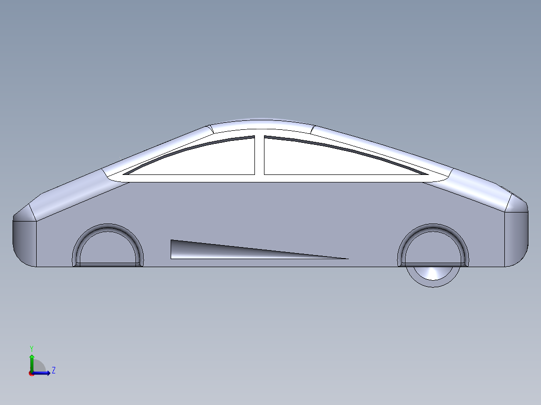 汽车3D模型左视图