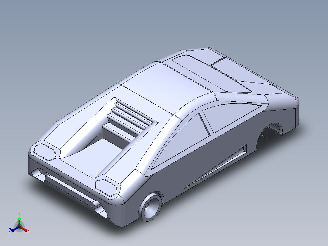 汽车3D模型正等轴测图