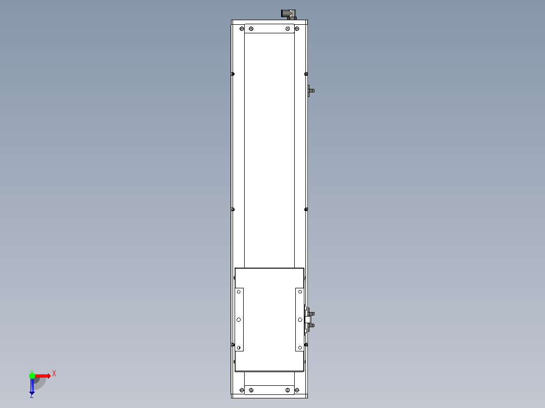 Toyo东佑达直线模组-ECH17-500-BM-750W+煞車俯视图