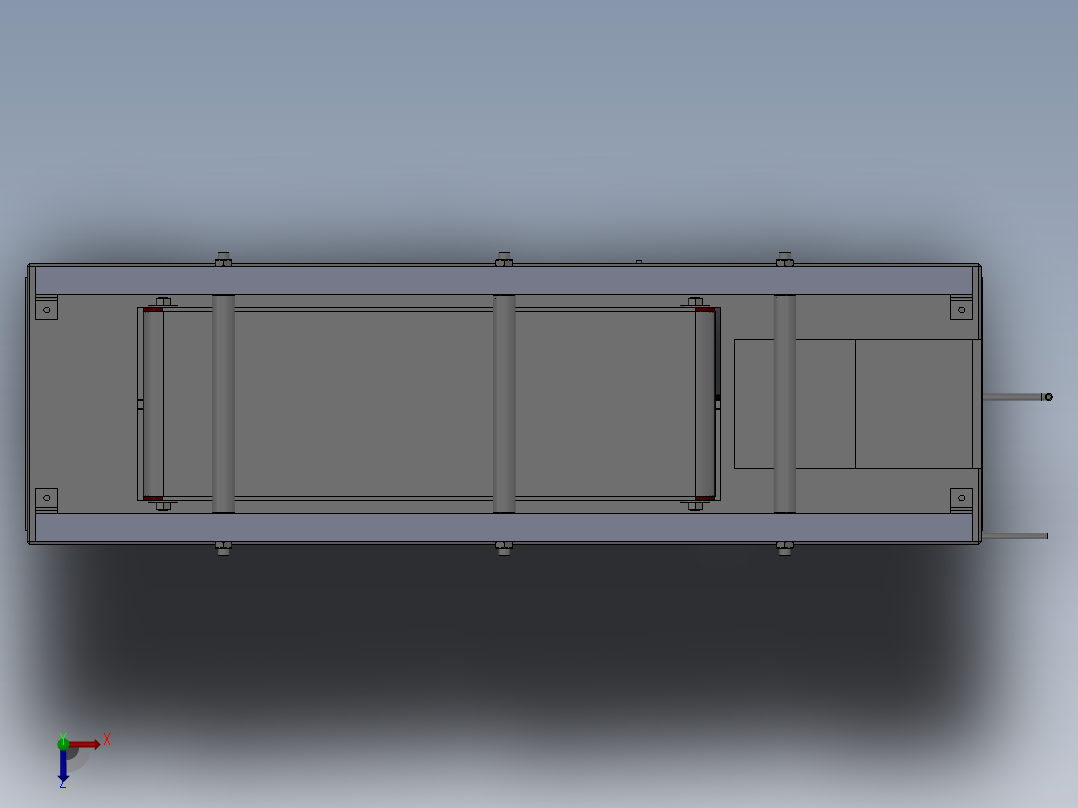 147枪管来弧线加工机床设备(1)俯视图