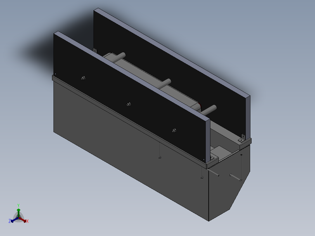 147枪管来弧线加工机床设备(1)正等轴测图