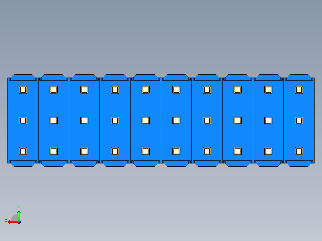 彩色公头100mil（2.54mm）系列-DS1021_blue_3x10p_100mil_Type5_rev1.0后视图