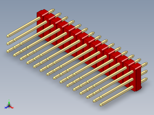 彩色公头100mil（2.54mm）系列-DS1021_red_3x15p_100mil_Type5_rev1.0
