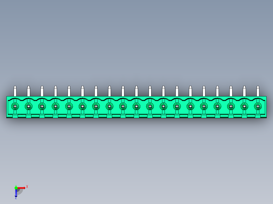 DEGSON 2EDG 系列 5.08mm 可插拔接线端子组-2EDGRC-5.08-19P-14-00AH俯视图