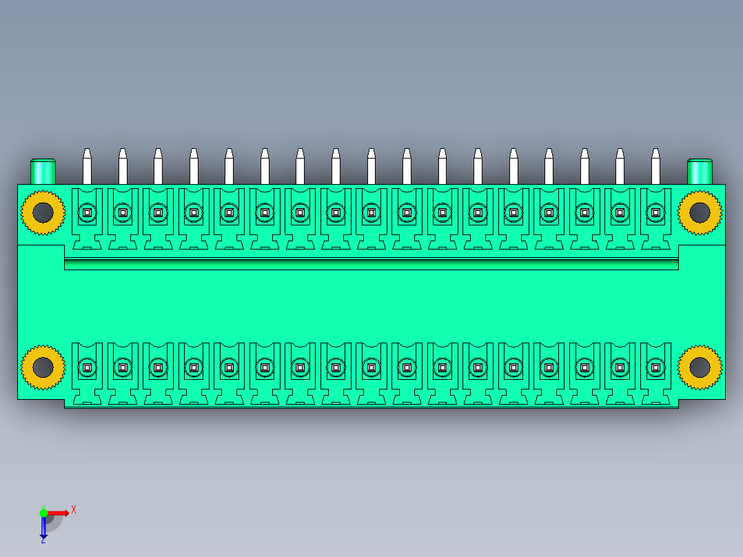 DEGSON 15EDG（公头） 3.5mm 螺钉锁紧，插拔式接线端子 FullPack-15EDGRTM-3.5-34P-14-00AH俯视图