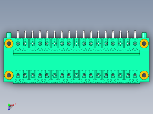 DEGSON 15EDG（公头） 3.5mm 螺钉锁紧，插拔式接线端子 FullPack-15EDGRTM-3.5-34P-14-00AH俯视缩略图