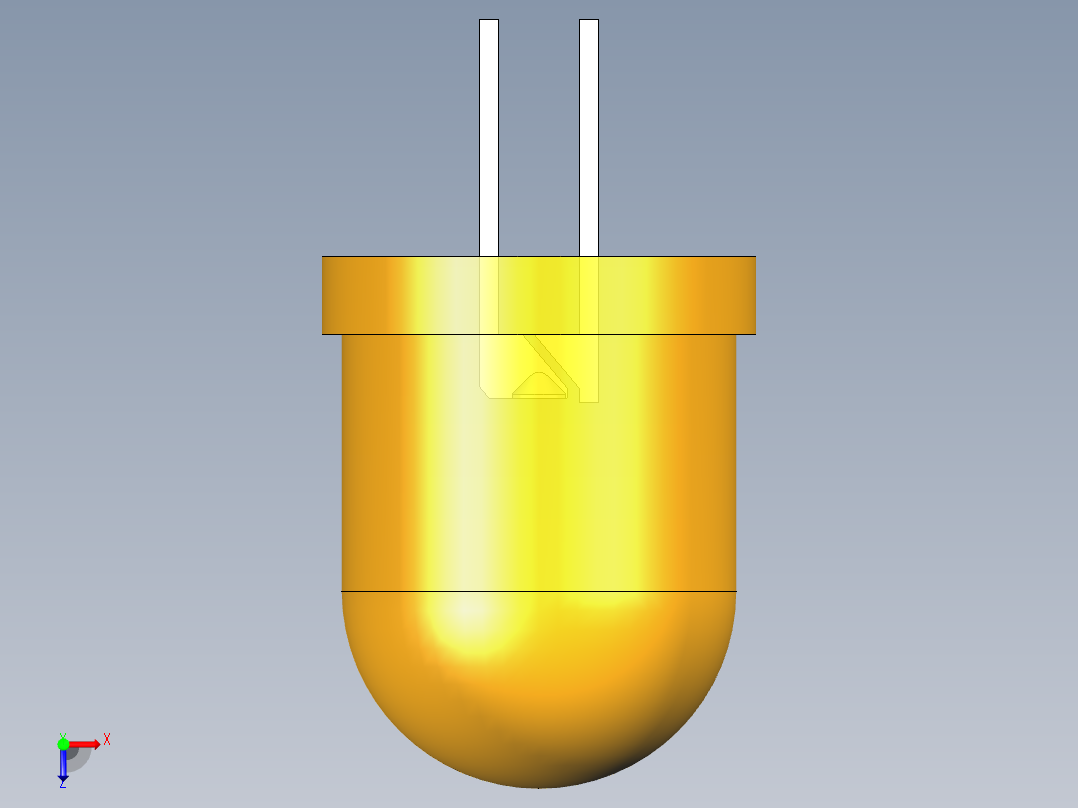 LED_Round_Amber_D10.0mm俯视图