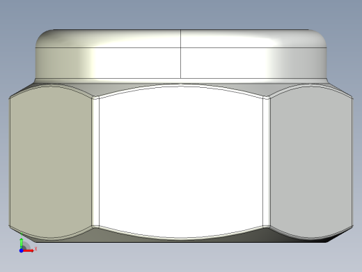 紧固件-STEP 0.3125 Lock Nut前视缩略图