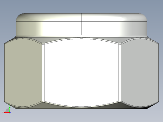 紧固件-STEP 0.3125 Lock Nut后视缩略图