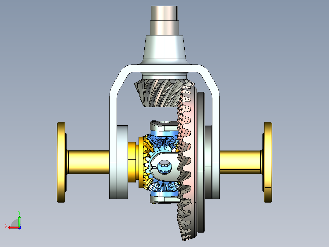 汽车差速器的仿真525519后视图
