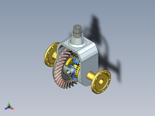 汽车差速器的仿真525519正等轴测缩略图