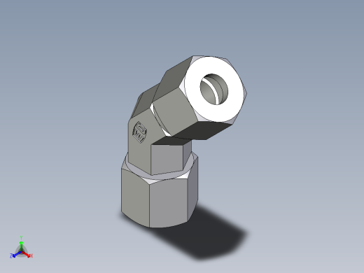 卡套式工业通用硬管接头EO_Swivel_nut_45_deg_elbow_EV08L71