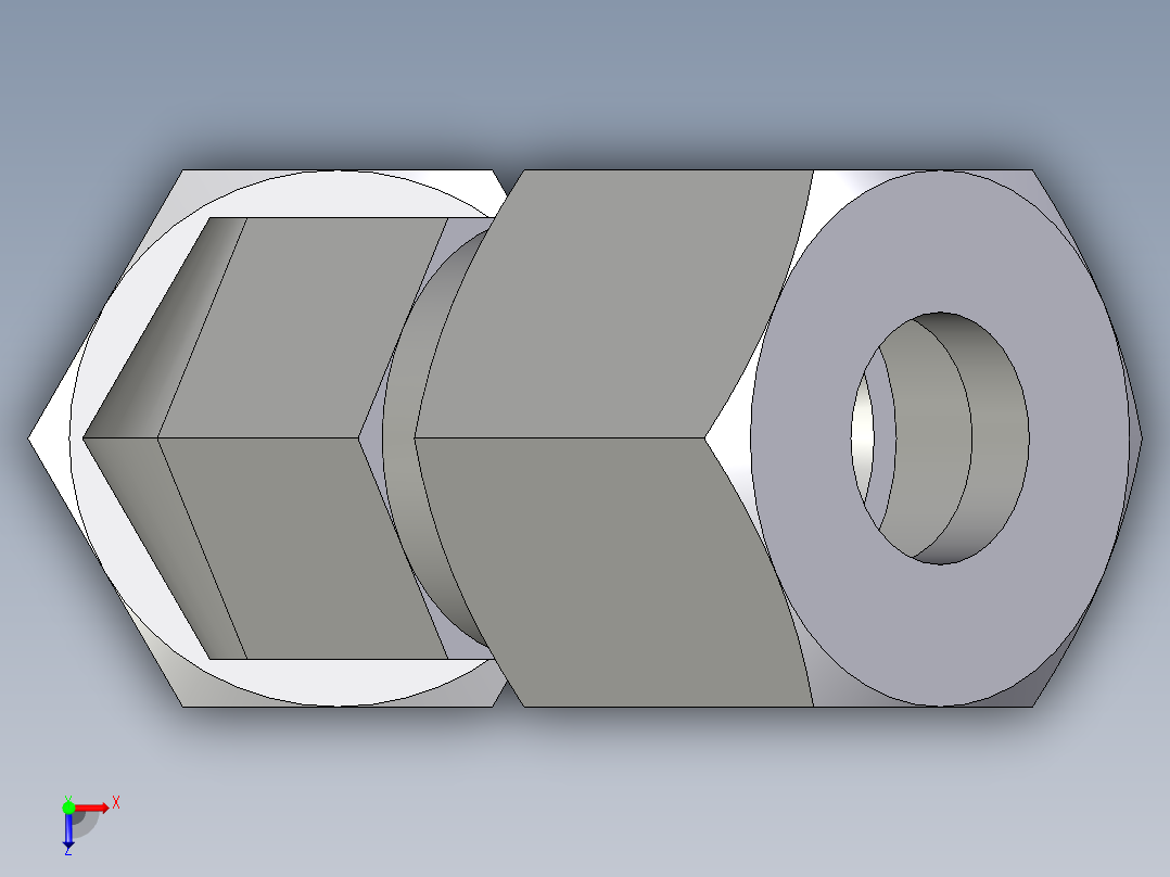卡套式工业通用硬管接头EO_Swivel_nut_45_deg_elbow_EV08L71俯视图