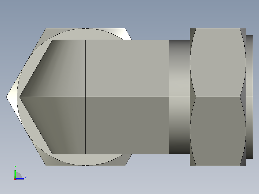 卡套式工业通用硬管接头24_ebu-s左视图
