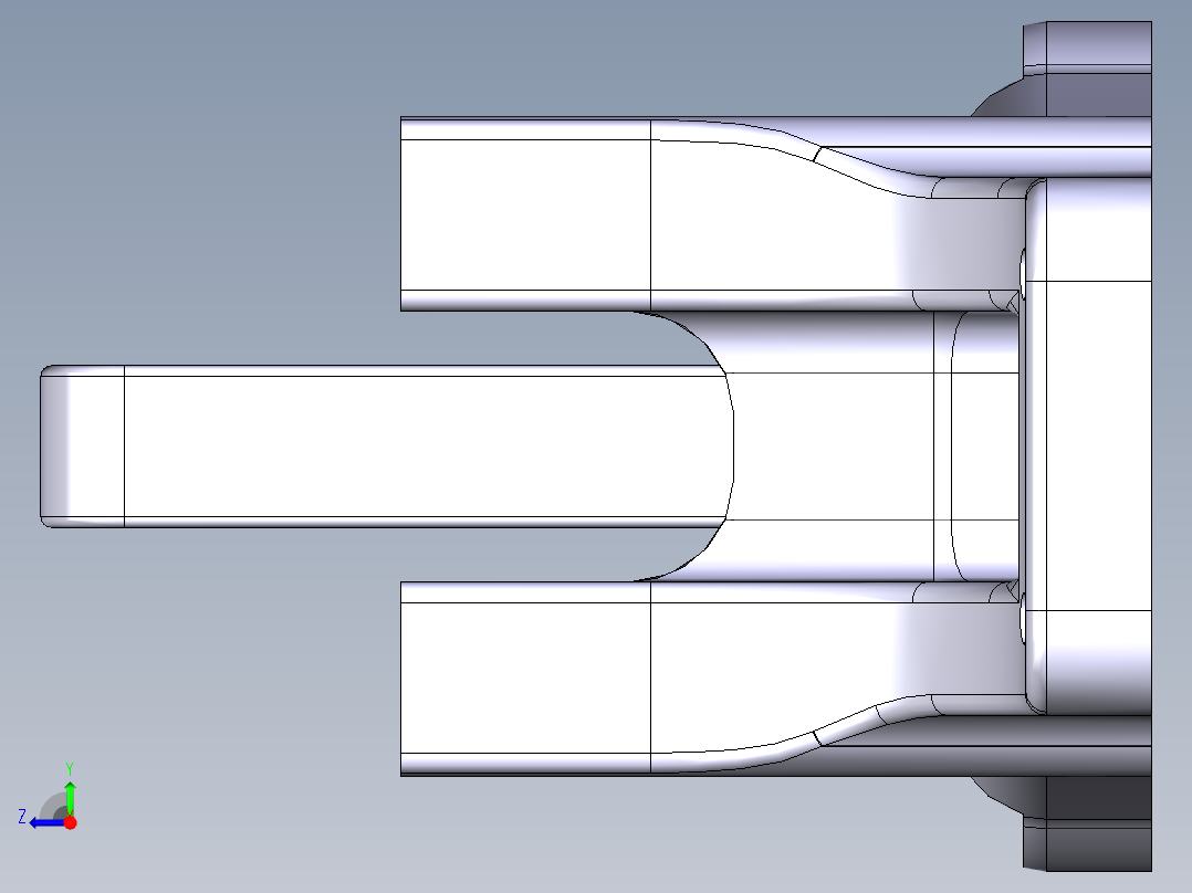 穿越机骨架右视图