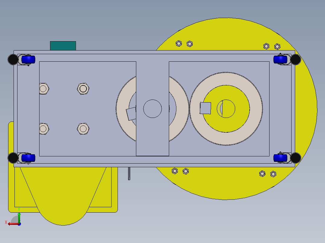 滴灌袋包膜机后视图