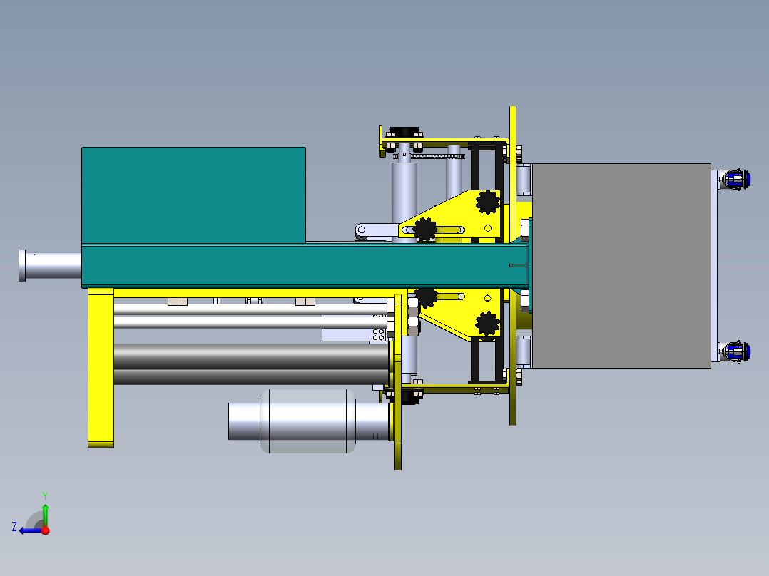 滴灌袋包膜机右视图