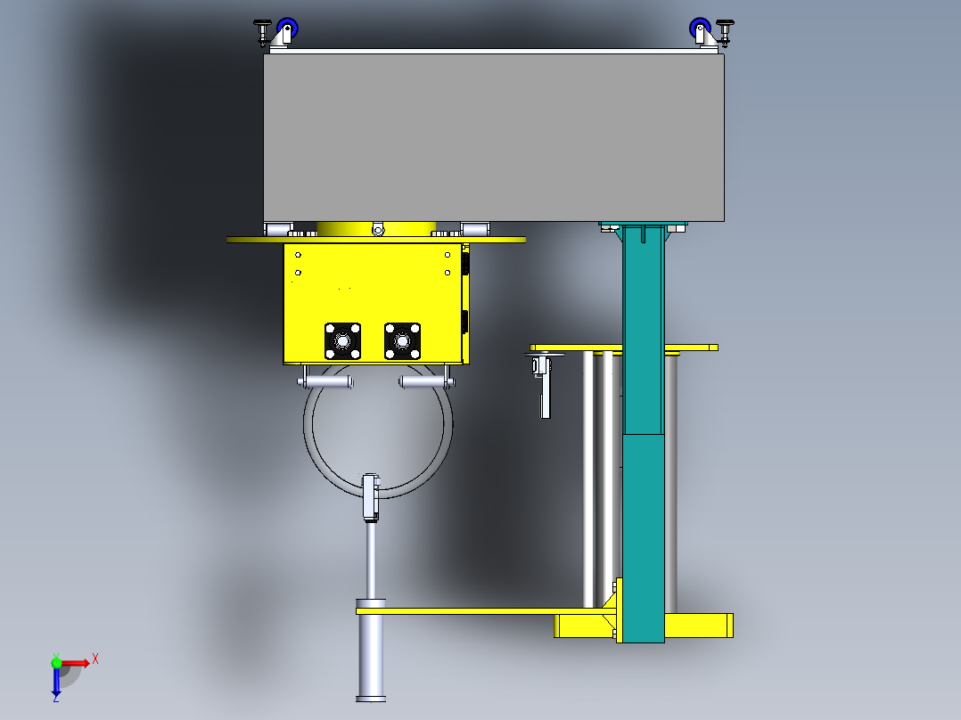 滴灌袋包膜机俯视图