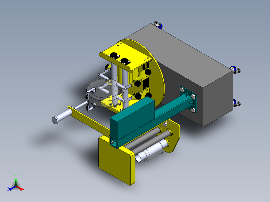 滴灌袋包膜机正等轴测图