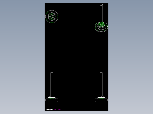 固定腳座5552-2D多系列多零件图纸模型